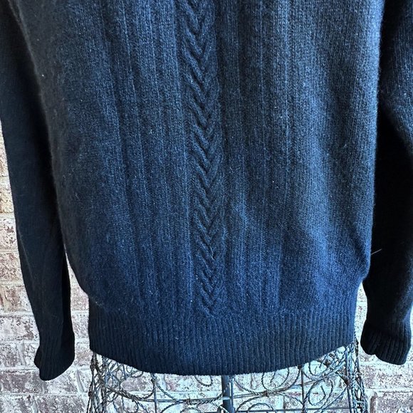 Vintage Grant Park Turtleneck Sweater LRG Black Lambswool Angora Knit Pu… - Picture 7 of 12